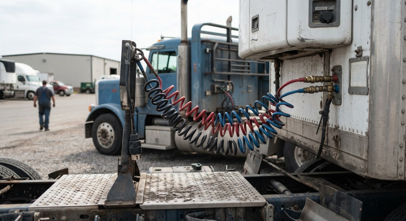 CAMAGUEY TRUCKING LLC staging a loaded trailer
